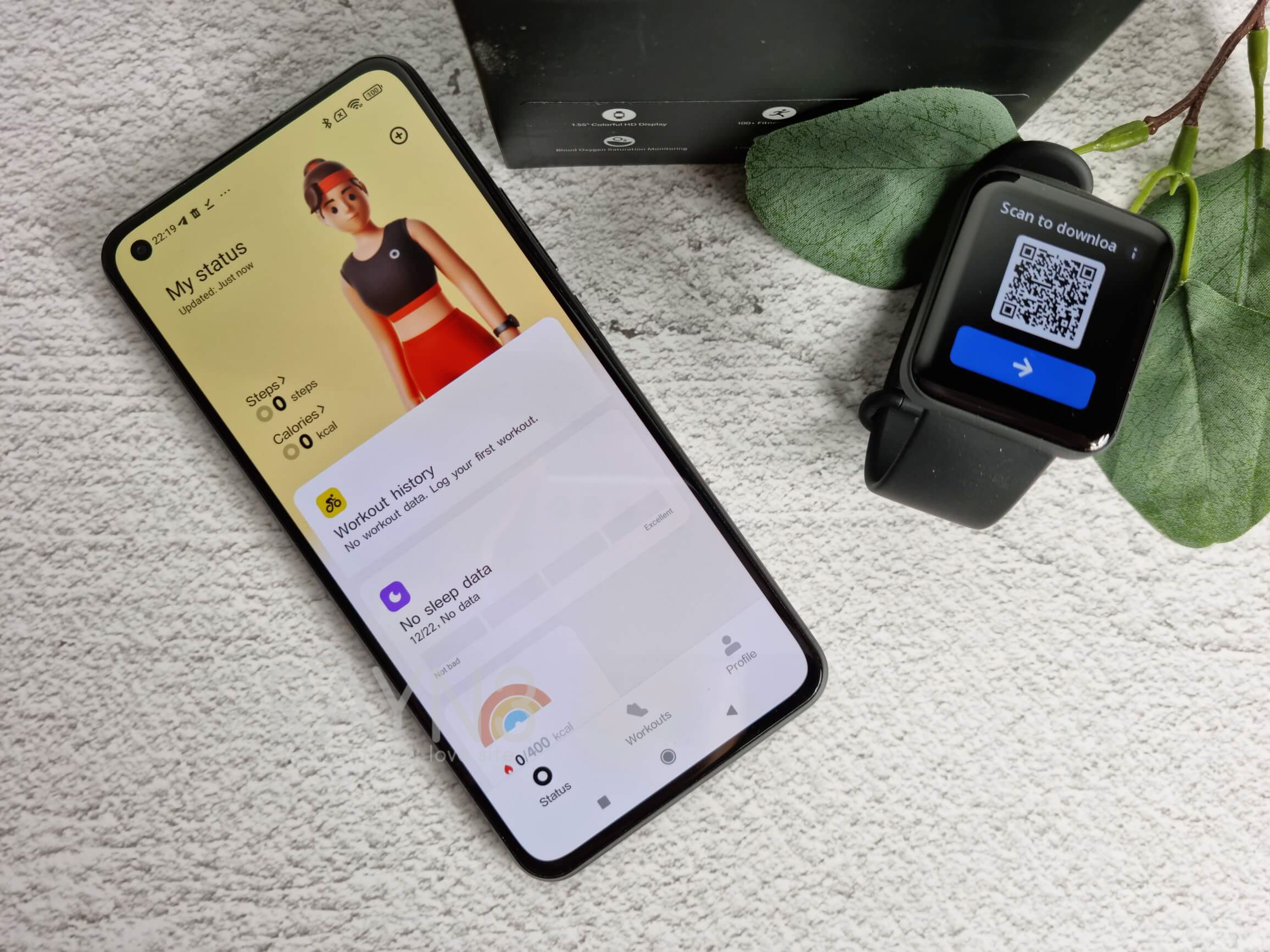 Xiaomi Redmi Watch 2 Lite with Phone Showing Xiaomi Wear App