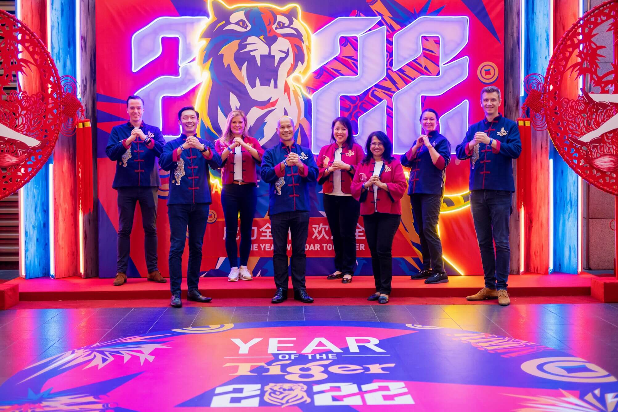 Management Team of HEINEKEN Malaysia at the media launch of Tiger CNY 2022 campaign - The Year We ROAR Together