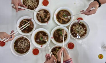 Chopsticks with Beef Noodles