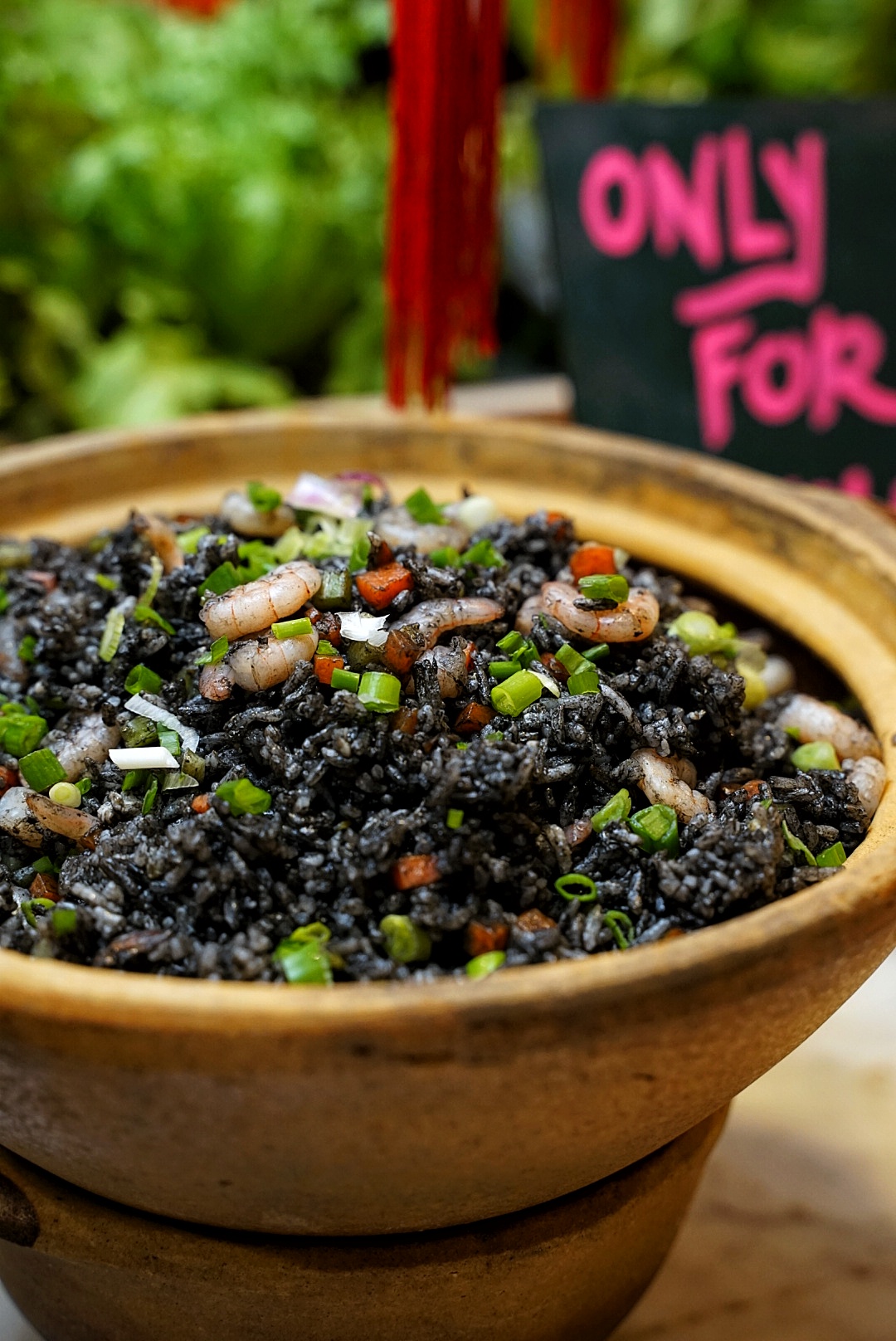 Black Gold Brushed Fried Rice with Shrimp