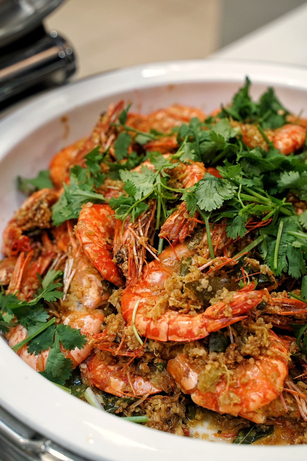 Butter Prawn Nestum with Curry Leaves