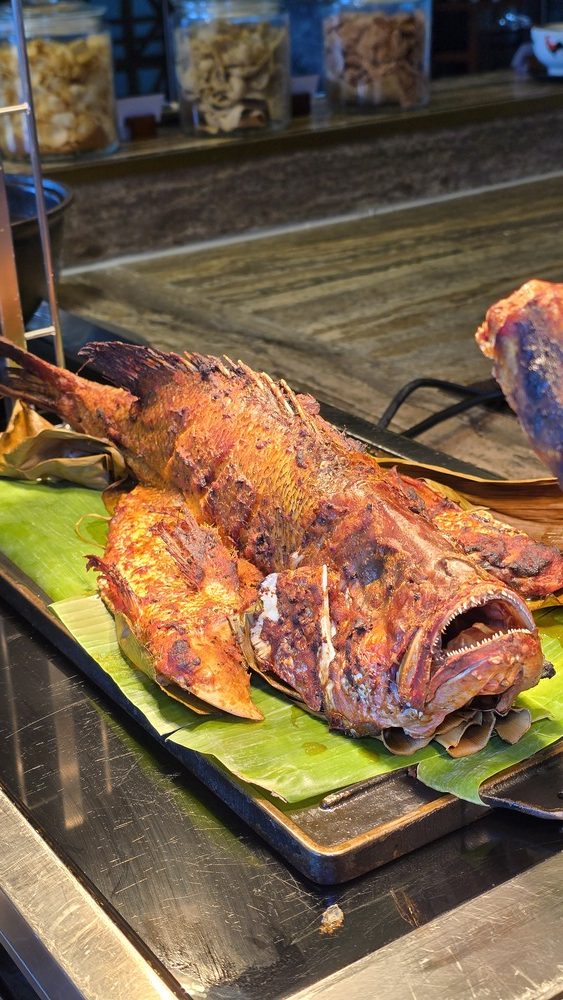 Whole Snapper Baked in Banana Leaf